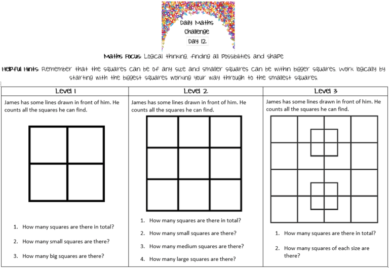 Daily Maths Challenge – St Mark's CofE Primary School